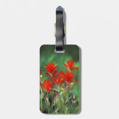 Étiquette À Bagage Peinture indienne de pinceau - Art Fleur original (Dos Vertical)