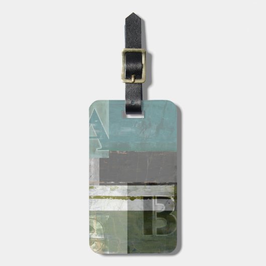 Étiquette À Bagage Peinture moderne avec lettres assorties (Devant Vertical)