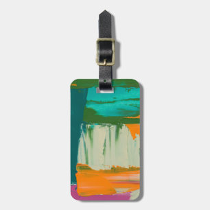 Étiquette À Bagage Peinture Multicolore De La Liberté D'Expression