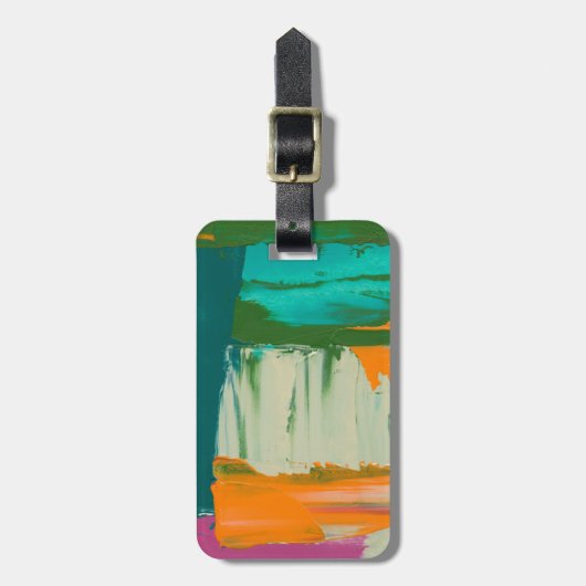 Étiquette À Bagage Peinture Multicolore De La Liberté D'Expression (Devant Vertical)