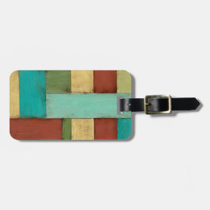 Étiquette À Bagage Peinture multicolore sur les côtes contemporaines