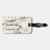 Étiquette À Bagage Peinture orientale de style, branches en bambou (Dos horizontal)