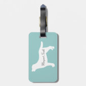 Étiquette À Bagage Peinture personnalisée de Labradors de brise d'été (Dos Vertical)