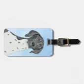 Étiquette À Bagage Peinture pointeur germanique - Art original (Devant horizontal)