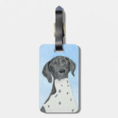 Étiquette À Bagage Peinture pointeur germanique - Art original (Dos Vertical)