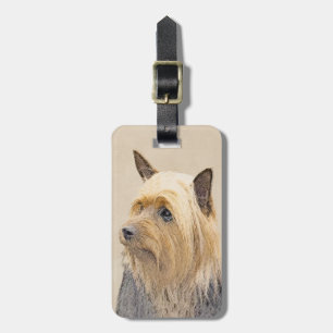 Étiquette À Bagage Peinture Silky Terrier - Cute Original Chien Art