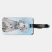 Étiquette À Bagage Peinture Weimaraner - Joli art original chien (Dos horizontal)