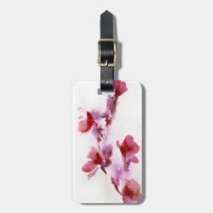 Étiquette À Bagage Peintures florales abstraites 3 d'aquarelle