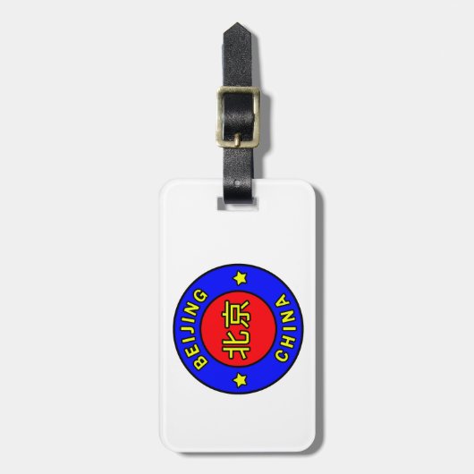 Étiquette À Bagage Pékin Chine (Devant Vertical)