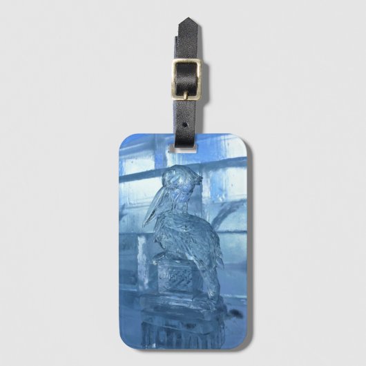 Étiquette À Bagage Pelican Ice Sculpture, Québec, Canada (Devant Vertical)