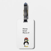 Étiquette À Bagage Penguin de vacances (Dos Vertical)