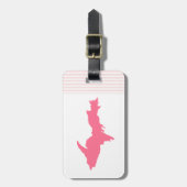 Étiquette À Bagage Péninsule rose de stimulant du Michigan (Devant Vertical)