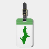 Étiquette À Bagage Péninsule supérieure du Michigan Vert (Devant Vertical)