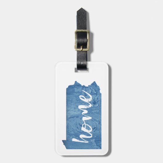 Étiquette À Bagage Pennsylvanie - Grain de bois (Devant Vertical)