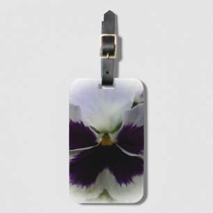 Étiquette À Bagage Pensée violette et blanche