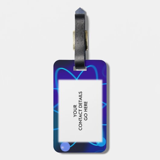 Étiquette À Bagage Pensez à un proton et restez positif (Dos Vertical)