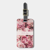 Étiquette À Bagage Peony rose (Devant Vertical)