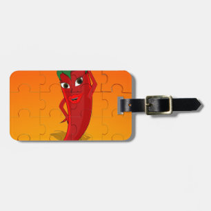 Étiquette À Bagage Pepper Rouge Diva Puzzle