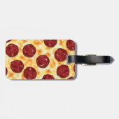 Étiquette À Bagage Pepperoni Pizza Motif (Dos horizontal)