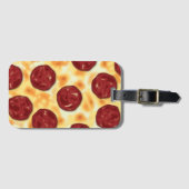 Étiquette À Bagage Pepperoni Pizza Motif (Devant Horizontal)