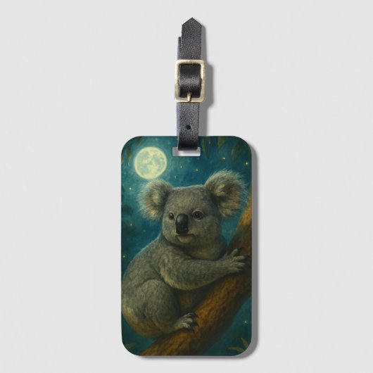 Étiquette À Bagage Perch Koala Lune (Devant Vertical)