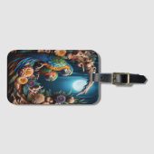 Étiquette À Bagage Perché de perroquet majestueux (Devant Horizontal)