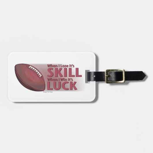 Étiquette À Bagage Perdre des compétences gagner la chance Football (Devant horizontal)