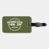 Étiquette À Bagage Pere Marquette River Michigan Kayak (Dos horizontal)