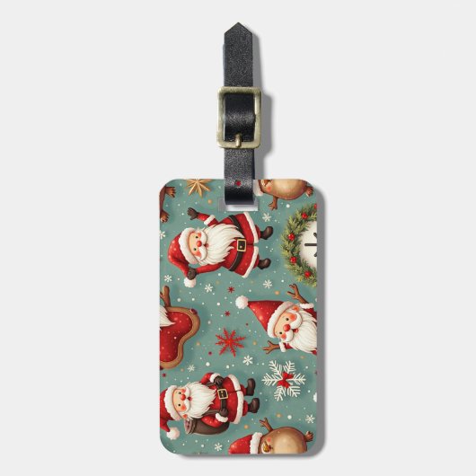 Étiquette À Bagage Père Noël (Devant Vertical)