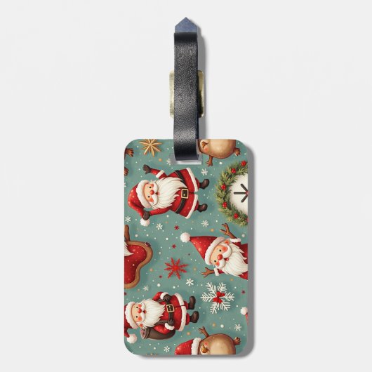 Étiquette À Bagage Père Noël (Dos Vertical)