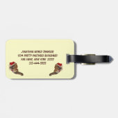 Étiquette À Bagage Père Noël Kitty (Dos horizontal)