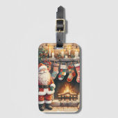 Étiquette À Bagage Père Noël par foyer Noël Stockage (Devant Vertical)