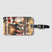 Étiquette À Bagage Père Noël par foyer Noël Stockage (Devant Horizontal)