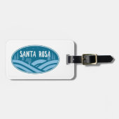 Étiquette À Bagage Père Noël Rosa California Extérieur (Devant horizontal)