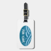 Étiquette À Bagage Père Noël Rosa California Extérieur (Devant Vertical)