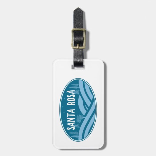 Étiquette À Bagage Père Noël Rosa California Extérieur (Devant Vertical)