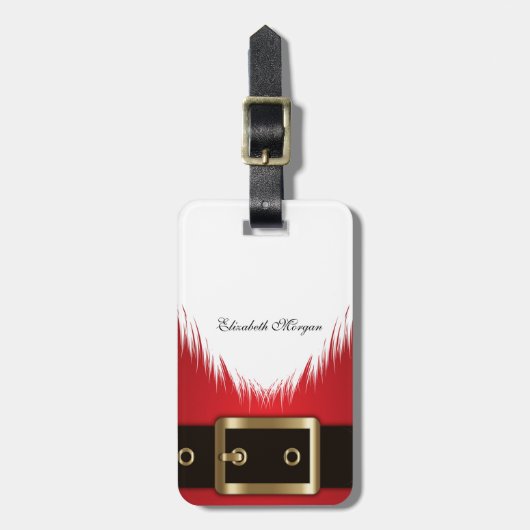 Étiquette À Bagage Père Noël sur mesure (Devant Vertical)