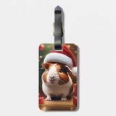 Étiquette À Bagage "Père Noël's Little Helper : The Christmas Guinea  (Dos Vertical)