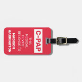 Étiquette À Bagage Périphérique Médicale texte personnalisé (Devant horizontal)