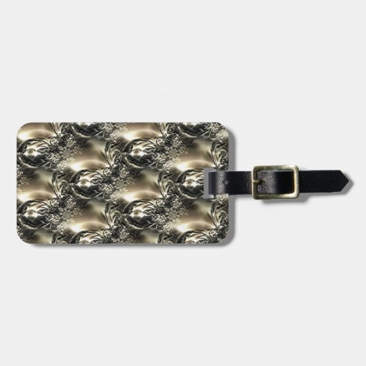 Étiquette À Bagage Perles dorées (Devant horizontal)