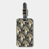 Étiquette À Bagage Perles dorées (Devant Vertical)