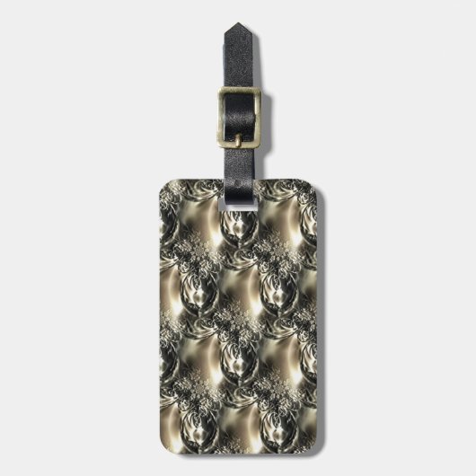 Étiquette À Bagage Perles dorées (Devant Vertical)