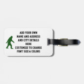 Étiquette À Bagage Permis de chasse de squatch (Dos horizontal)