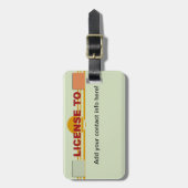Étiquette À Bagage Permis de voyager étiquette (Devant Vertical)