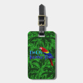 Étiquette À Bagage Perroquet de temps d'île (Devant Vertical)