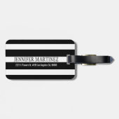 Étiquette À Bagage Perroquet Et Fleur Orange (Dos horizontal)