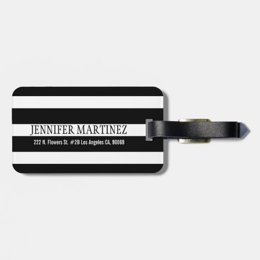 Étiquette À Bagage Perroquet Et Fleur Orange (Dos horizontal)