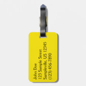 Étiquette À Bagage Perroquet jaune (Dos Vertical)