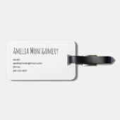 Étiquette À Bagage Perroquet vert - Bébé mignon oiseau (Dos horizontal)