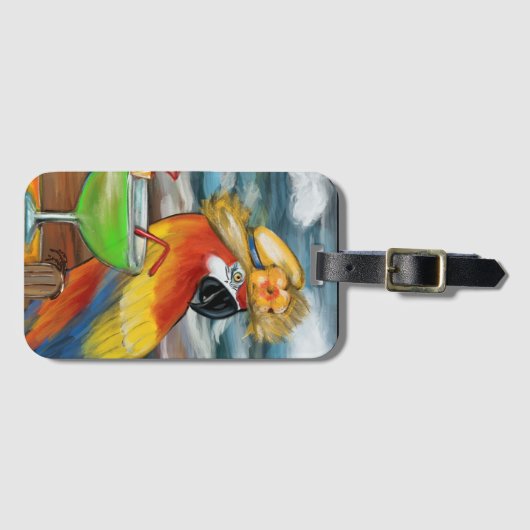 Étiquette À Bagage Perroquets (Devant Horizontal)